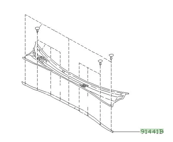 Subaru Impreza GC8/GF8 Scuttle Panel Clip - Image 3